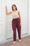 Muslin Trouser Suit Burgundy - 5