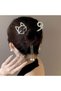 Cat Hair Clips for Women,Rhinestone and Pearl Tassel Hair Claws,Unique Animal Design Ponytail Buckle Clips for Thin Hair - 4