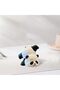 Realistic Panda Resin Statue,Mini Animal Tabletop Ornament for Home and Office Decor,White - 4