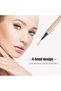 Waterproof Black Eyebrow Microblading Pen,Four Point Tip for Natural Looking Brows,Long Lasting and Smudge Proof,Black/04 - 4