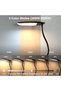 LED Clip-on Desk Lamp,3 Color Modes,Adjustable Brightness Eye-Care Table Light,Flexible Gooseneck Reading Lamp - 2