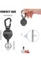2 Pcs Heavy Duty Retractable Keychain,ID Badge Holder with Hook Clip,23.5 Inch Steel Wire Rope and Key Ring - 4