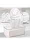 2 PCS Clear Tissue Box Holder with Bamboo Lid,Transparent Rectangle Tissue Box Cover for Bathroom,Office and Home,7x4.7x3.8 Inches - 4