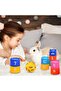9-Piece Bunny Stacking Cups and Treat Ball Toy Set with Cleaning Brush,Food Dispenser for Rabbits - 7
