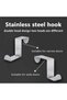 Stainless Steel Over Door Hooks for Towels and Coats,4 Pack - 6
