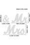 Large White Mr and Mrs Wooden Sign Set with Just Married Banner for Wedding Table and Anniversary Decor - 2