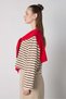 Women's Red Square Collar Scarf Shoulder Knitwear 32040 - 3