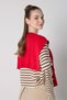 Women's Red Square Collar Scarf Shoulder Knitwear 32040 - 4