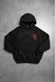 Rhinestones Red Stone Web Black Men's Oversize Hoodie