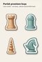 30-Piece Modernist Chess Figures Sticker Set - for Laptop and Notebook - 5
