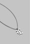 316L Steel Gothic L Letter Necklace Ka1108Gm - 5