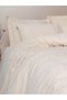 Cotton Linen Double Duvet Cover Set Kivora Beige - 2