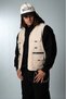 Beige Multi-Pocket Utility Cargo Men's Vest - 3