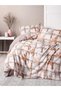 Flannel Double Duvet Cover Set Farida Brown