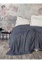 Embrova Chenille Double Bedspread/Pike Set Loom Navy Blue