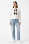 Bow Detailed Knitwear Cardigan T2613 - Ecru - 2