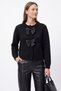 Bow Detailed Knitwear Cardigan T2613 - Black