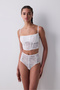 Off-White Bustier with Stone Corset - 2