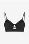 Siyah Front Opening Bikini Üstü - 6
