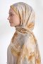 Ahenk Flower Pattern Naida Shawl 4086 - Yellow - 2