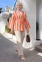 Striped Kimono Y0167 - Mercan - 2