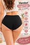 Black Single Women's High Waist Menstrual Panties – Washable, Comfortable Cut Menstrual Underwear - 2
