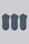 3-Pack Blue Men's Modal Seamless Stretchy Bootie Socks - Premium - 8