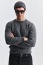 Gray Soft Textured Men's Sweater - 3