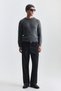Gray Soft Textured Men's Sweater