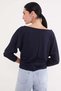 New York City Printed Boat Neck Bat Sleeve Blouse - 8