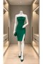 Darell Otriş Detail Dress 582408 Green - 3