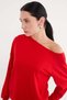 Basic Boat Neck Bat Sleeve Modal Blouse - 5