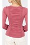 V-Neck Gather Detailed Blouse - 3