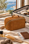 London Stella Leather Cosmetic Bag Taba