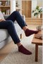 3-Piece Burgundy Men's Modal Seamless Flexible Booties Socks - Premium - 4