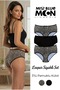 High Waist Leopard Printed Bato Folding 3-Piece Panties 5000-2