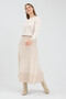Plaid Patterned Knitwear Midi Skirt - 6