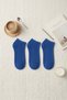 3-Pack Cobalt Blue Men's Modal Seamless Flexible Bootie Socks - Premium - 3