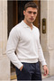 V Pat Pelin Fabric Men's Knitwear Sweater - Ecru - 4