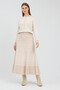 Plaid Patterned Knitwear Midi Skirt - 4
