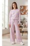 Girl's Knitwear Set Pink Color White Striped 6/14 Years