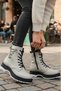 269 Orthopedic Lace up Zippered Girls' Boots Shoes Furry Girls' Boots - 2