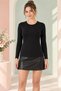Women's Crew Neck Long Sleeve Cotton Modal Basic Undershirt - Breathable & Soft Textured Fabric