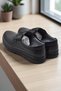 5884 Orthopedic Sole Black Genuine Leather Men's Shoes Seasonal - 5