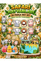 Kuromi54 Safari Animals Themed 26Pcs Giant Set Birthday Ornament Banner Cake Toothpick Cupcake