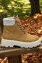 778 Daily Lace-Up Zippered Women's Boots Shoes Winter Boots Nubuck Material - 3