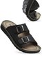 6092 FULL Orthopedic Men's Slippers - Daily Sandals with Double Buckle Detail