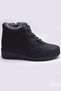 210 Orthopedic Sole Rubber Lace-Up Black Mother Boots with Fur Inside Women's Boots Shoes - 3