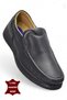 9575 Orthopedic Sole Black Genuine Leather Men's Shoes Summer Seasonal