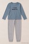 Women's Lycra Thermal Long Sleeve Pajama Set Petrol - 5